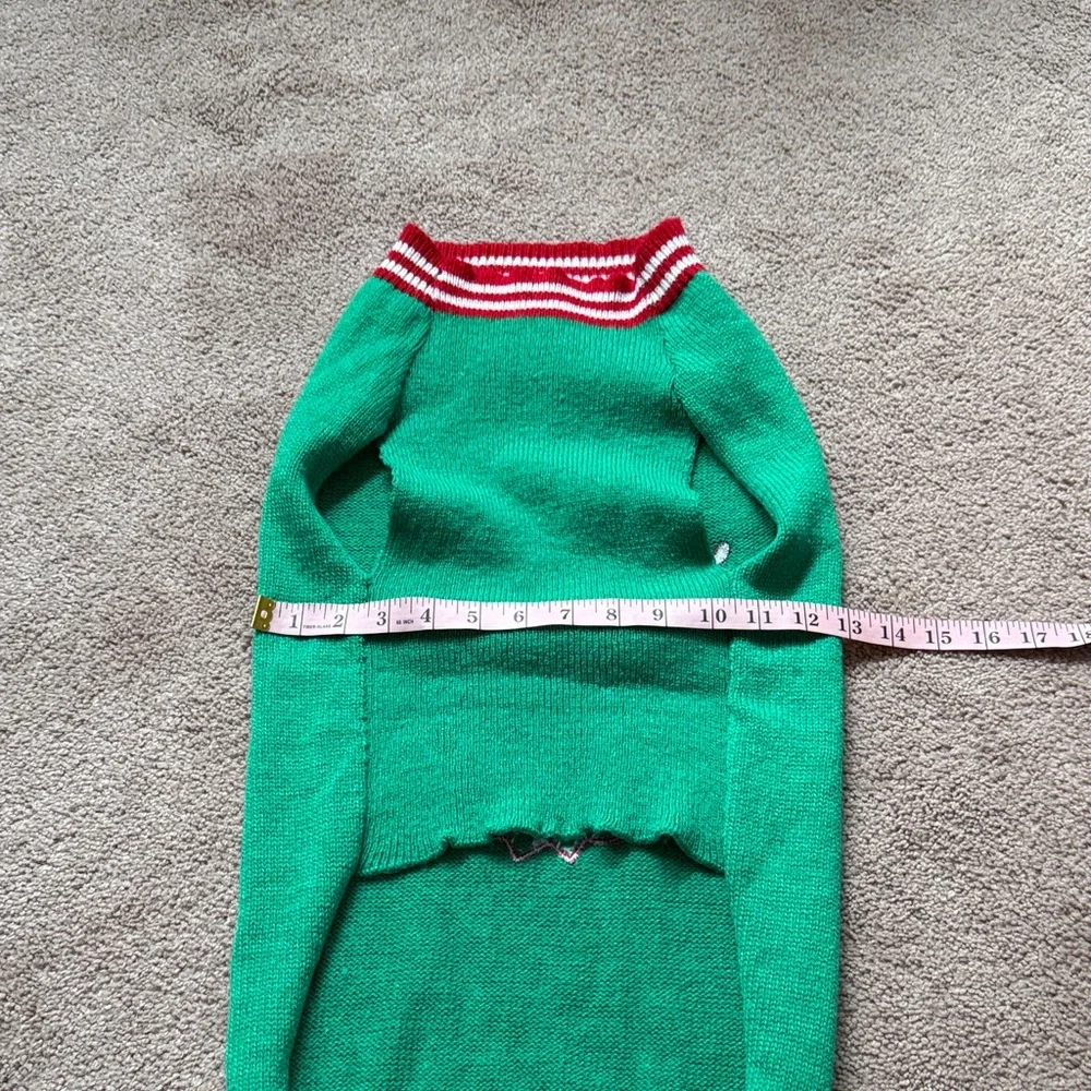Festive Green Reindeer Dog/Pup Sweater XXL